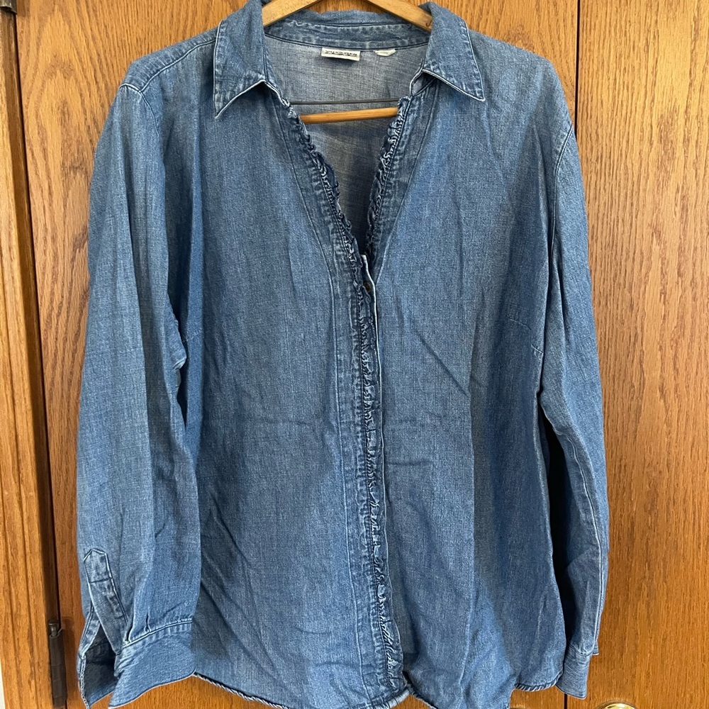 Classic Blue Denim Blouse